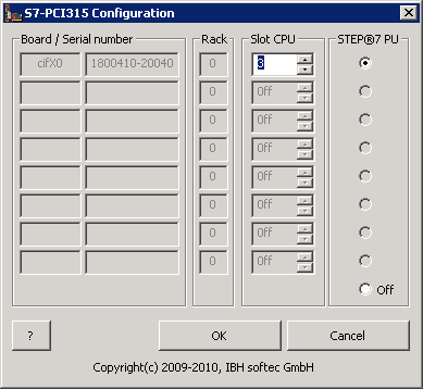 S7-PCI315 Konfiguration