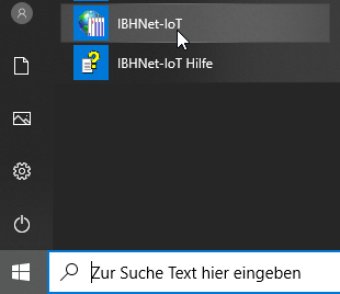 IBH Link IoT Start Menue.png