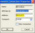 IBH Link IoT Beckhoff AMS Remote Connections Properties.png